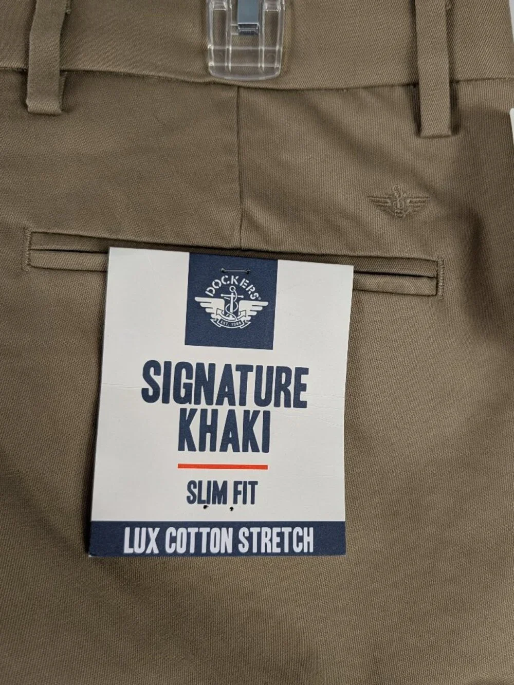 Dockers Signature Khaki Slim Fit 36x32 Pants Lux Cotton Stretch NWT